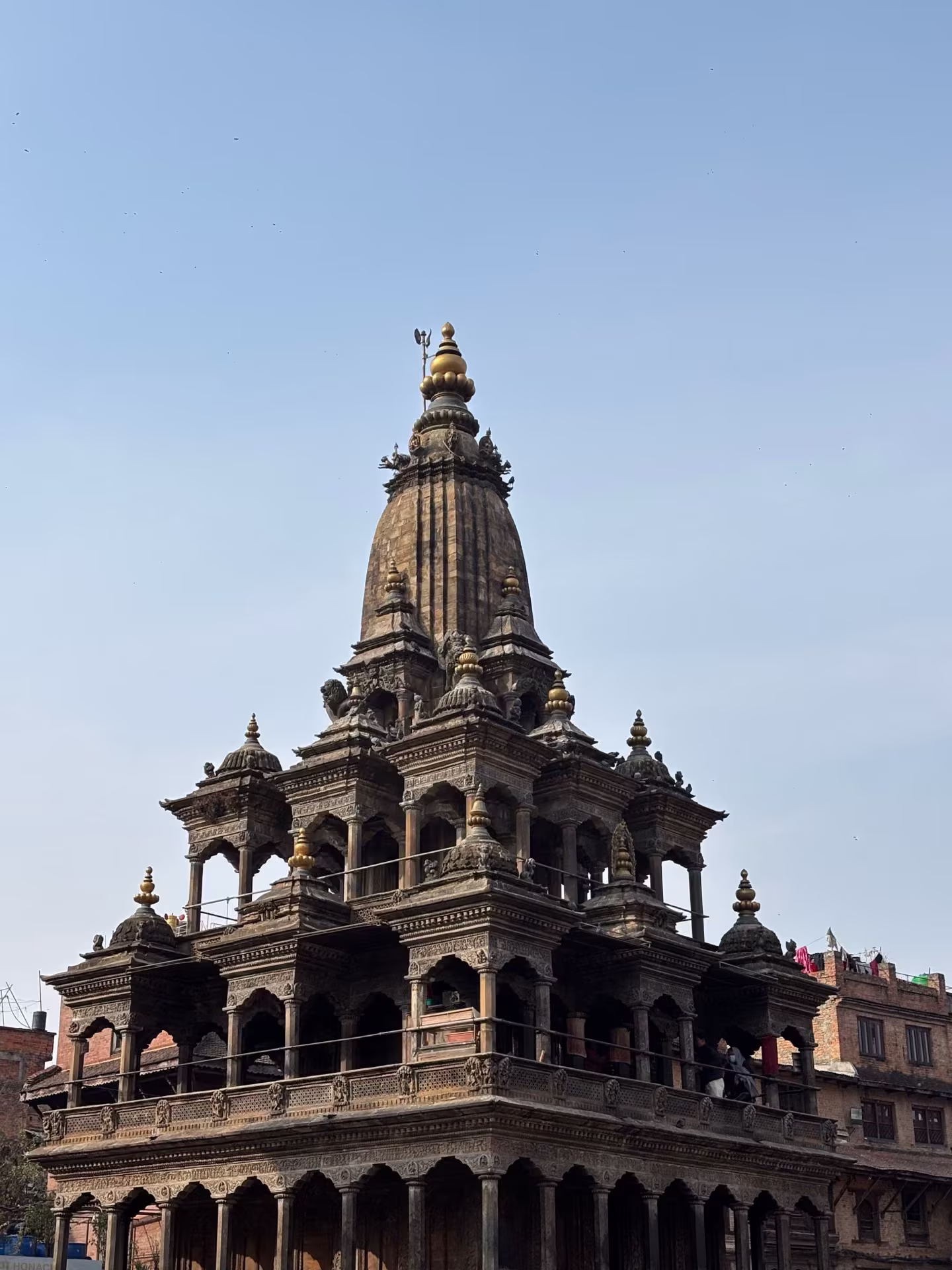 A stone temple in Patan Durbar Square